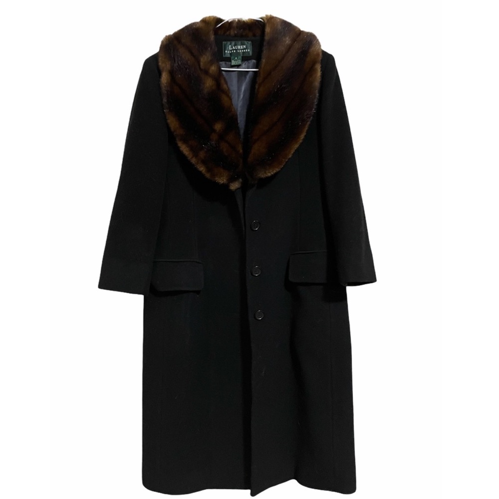 100% Wool, Black Ralph Lauren Coat. Size 4